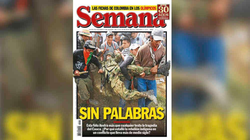 EDICIÓN 1577 (julio 2012) Como dice el encabezado: “Esta foto ilustra más que cualquier texto la tragedia del Cauca”.