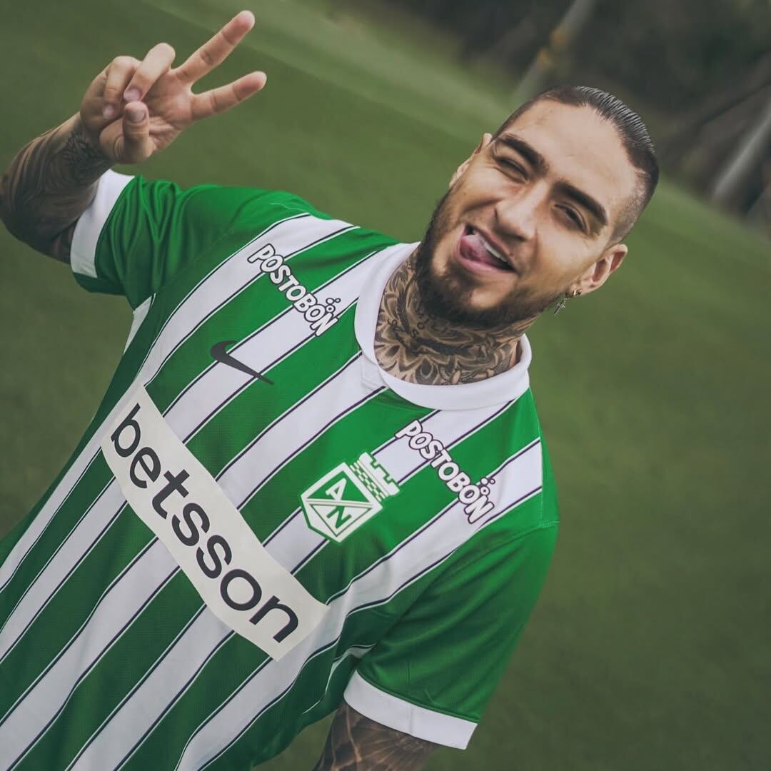 Chicho Arango en su presentación oficial como delantero de Atlético Nacional.