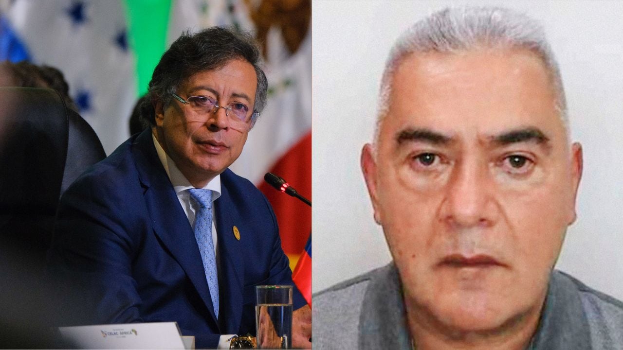 Gustavo Petro y Diego Marín, alias Papá Pitufo.