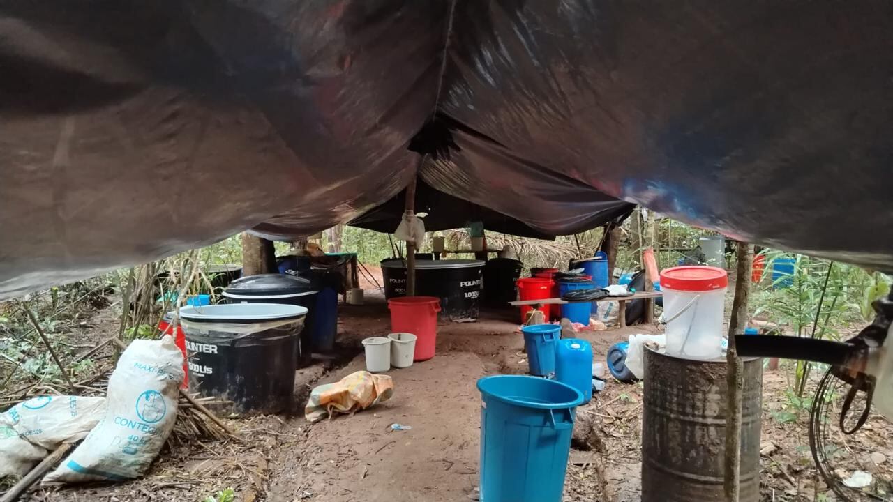 Destruyen cristalizadero para procesar clorhidrato de cocaína en Casanare.