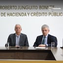 Rueda de prensa en el que se hizo oficial el nombramiento del nuevo director de Presupuesto.