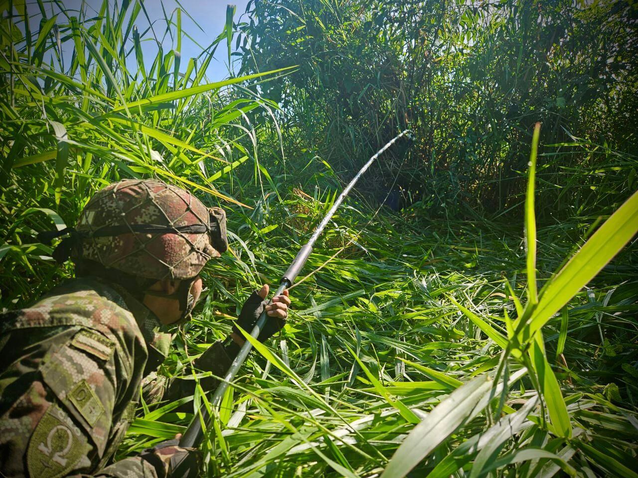 Operativo de los militares para desactivar depósito de minas en el Meta.