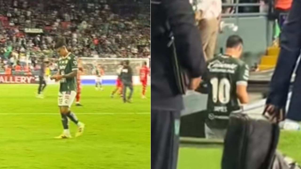 James Rodríguez salió de inmediato del terreno de juego hacia los vestuarios tras el empate de Club León vs. Mazatlán