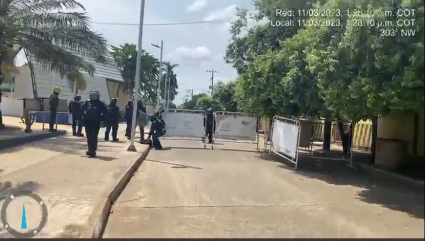 Hubo disturbios entre Esmad y manifestantes.