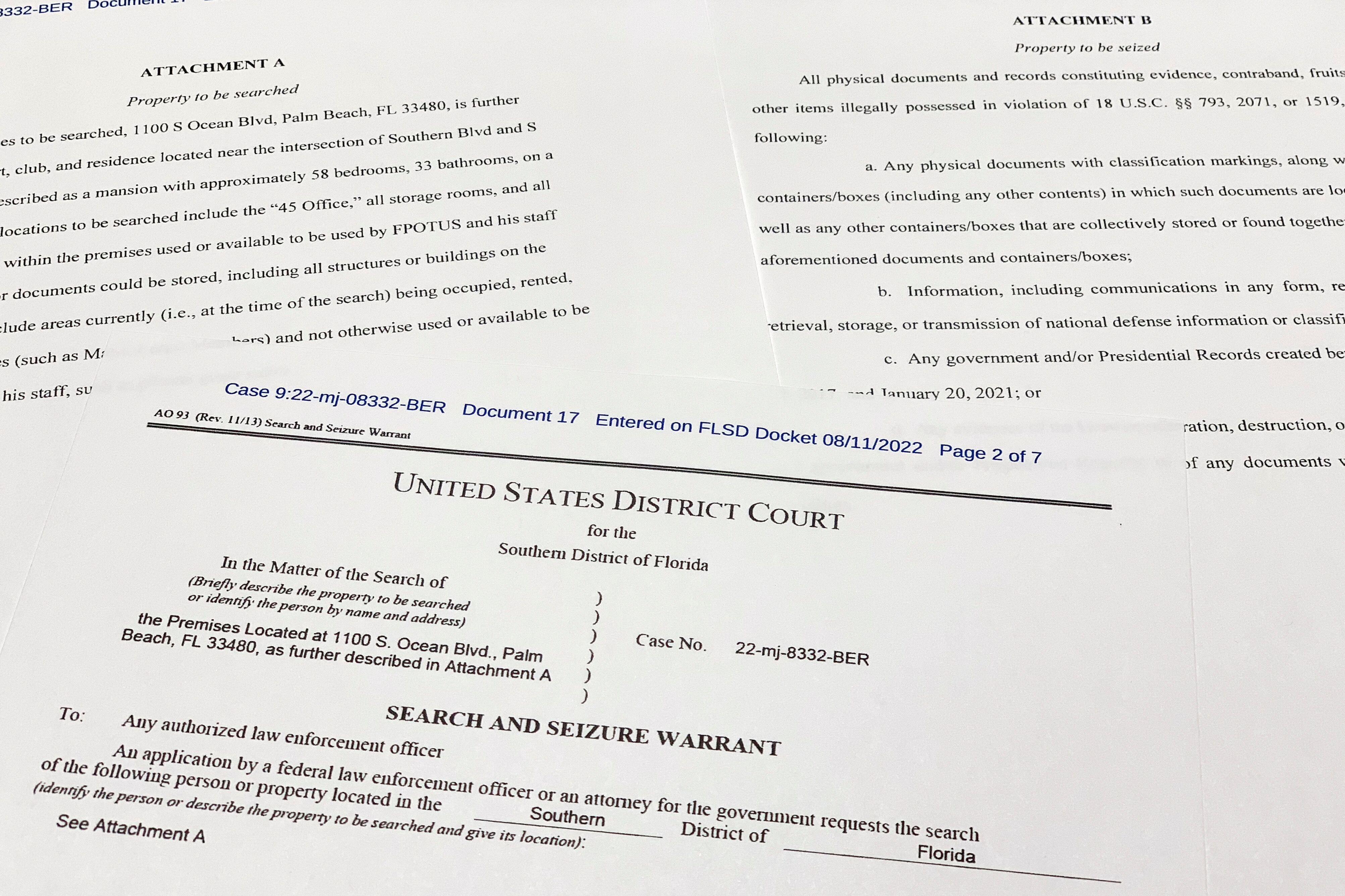 Orden de registro Trump.