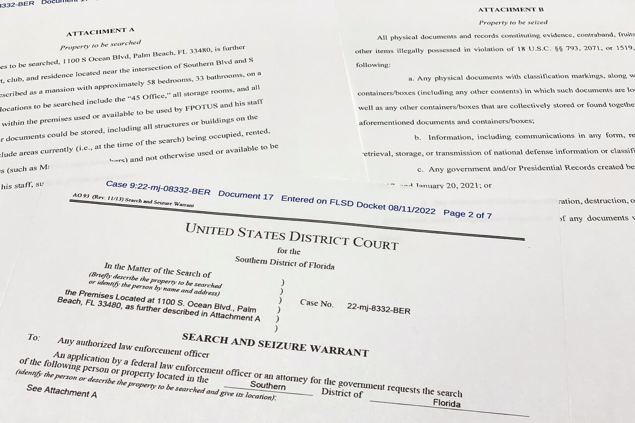 Orden de registro Trump.