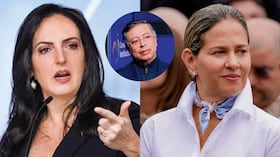 María Fernanda Cabal, Verónica Alcocer y Gustavo Petro.
