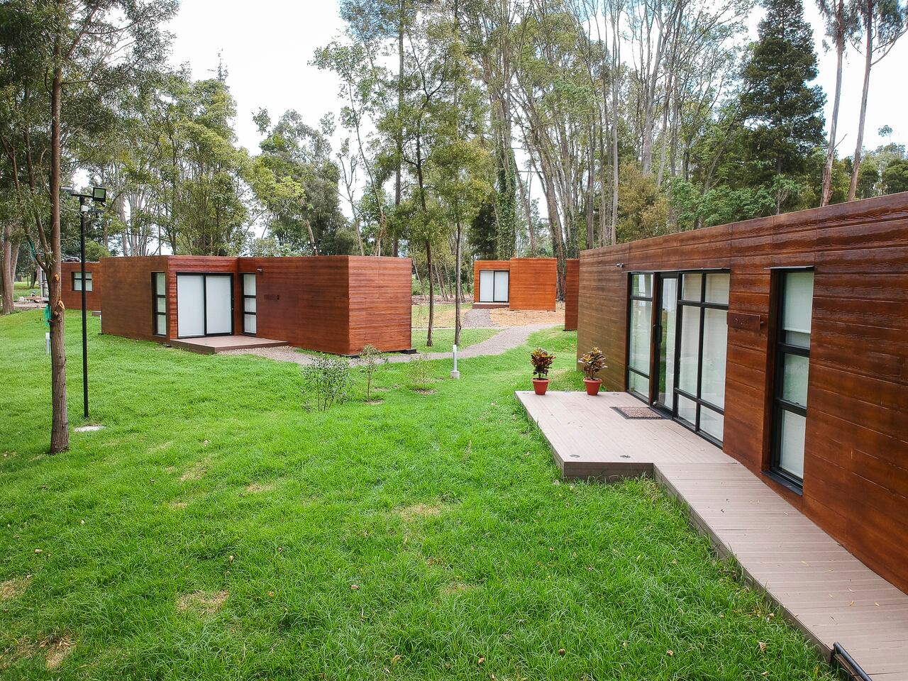 Contenedores adaptados como cabañas de lujo.