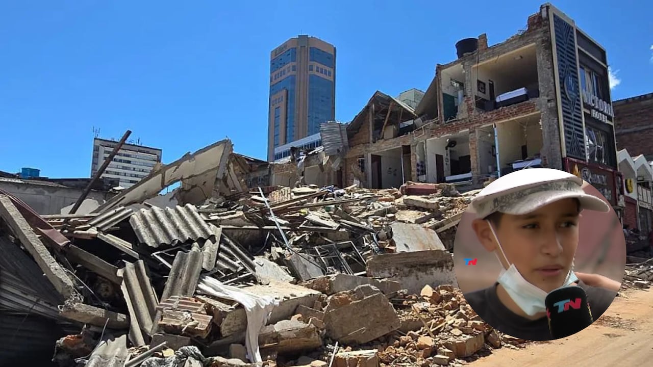 Juan Pablo sobrevivió al terremoto de 7,4 y decidió sumarse a las labores.