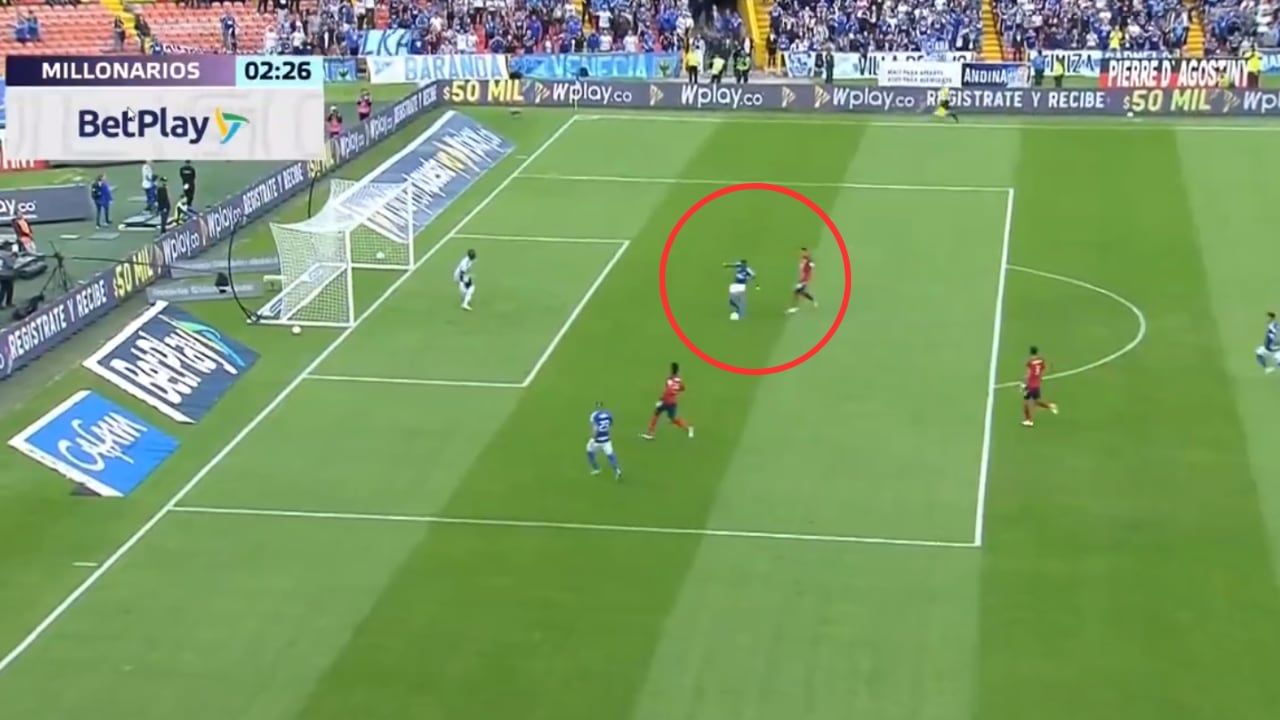 Edgar Guerra anotó con Millonarios a los 20 segundos de empezar el juego.