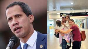 Juan Guaidó en reencuentro con su familia