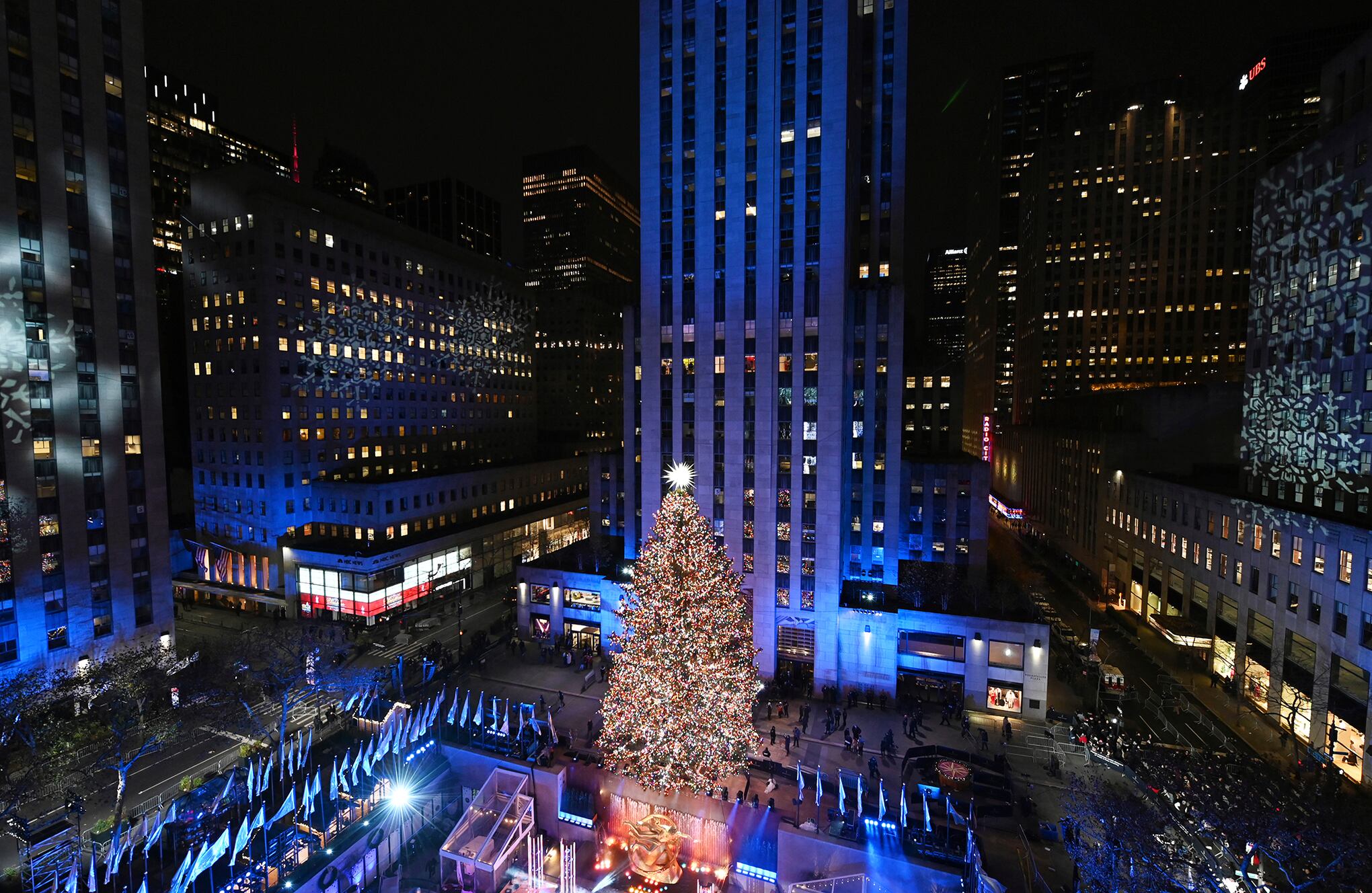 árbol de Navidad de Rockefeller en la ciudad de Nueva York.