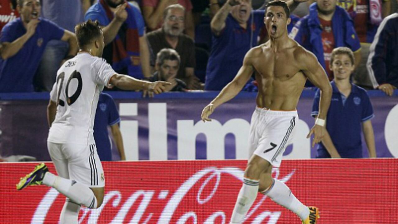 Cristiano Ronaldo celebra el gol de la victoria frente al Levante el pasado 5 de octubre.