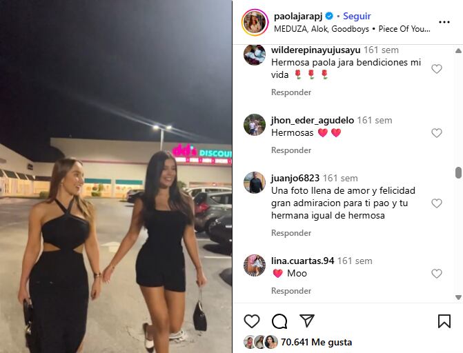 Paola Jara y su hermana, María Alejandra, reciben elogios por su belleza.