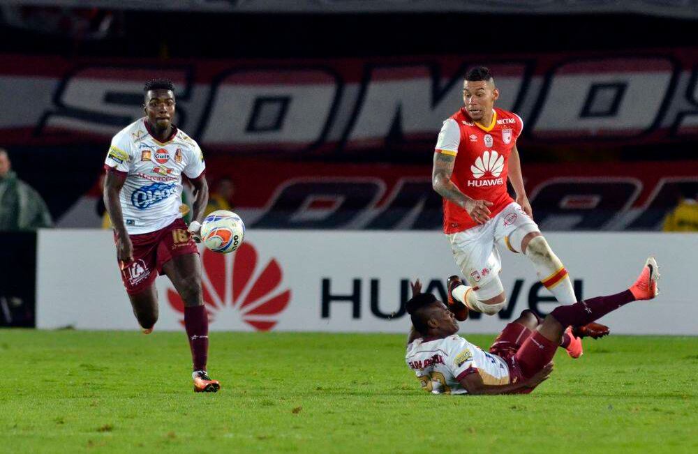 El partido estuvo muy reñido durante los dos tiempos, dejando como ganador a Santa Fe con 2 - 1. Foto Diana Rey Melo.