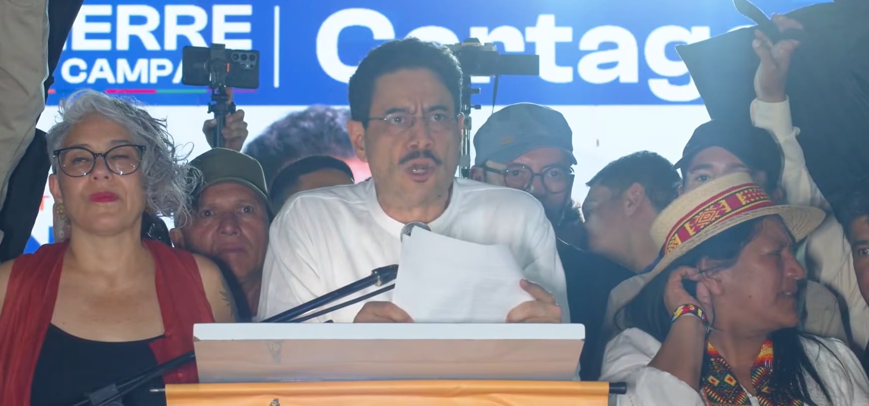 El candidato presidencial Iván Cepeda cerró su campaña en Cartagena.