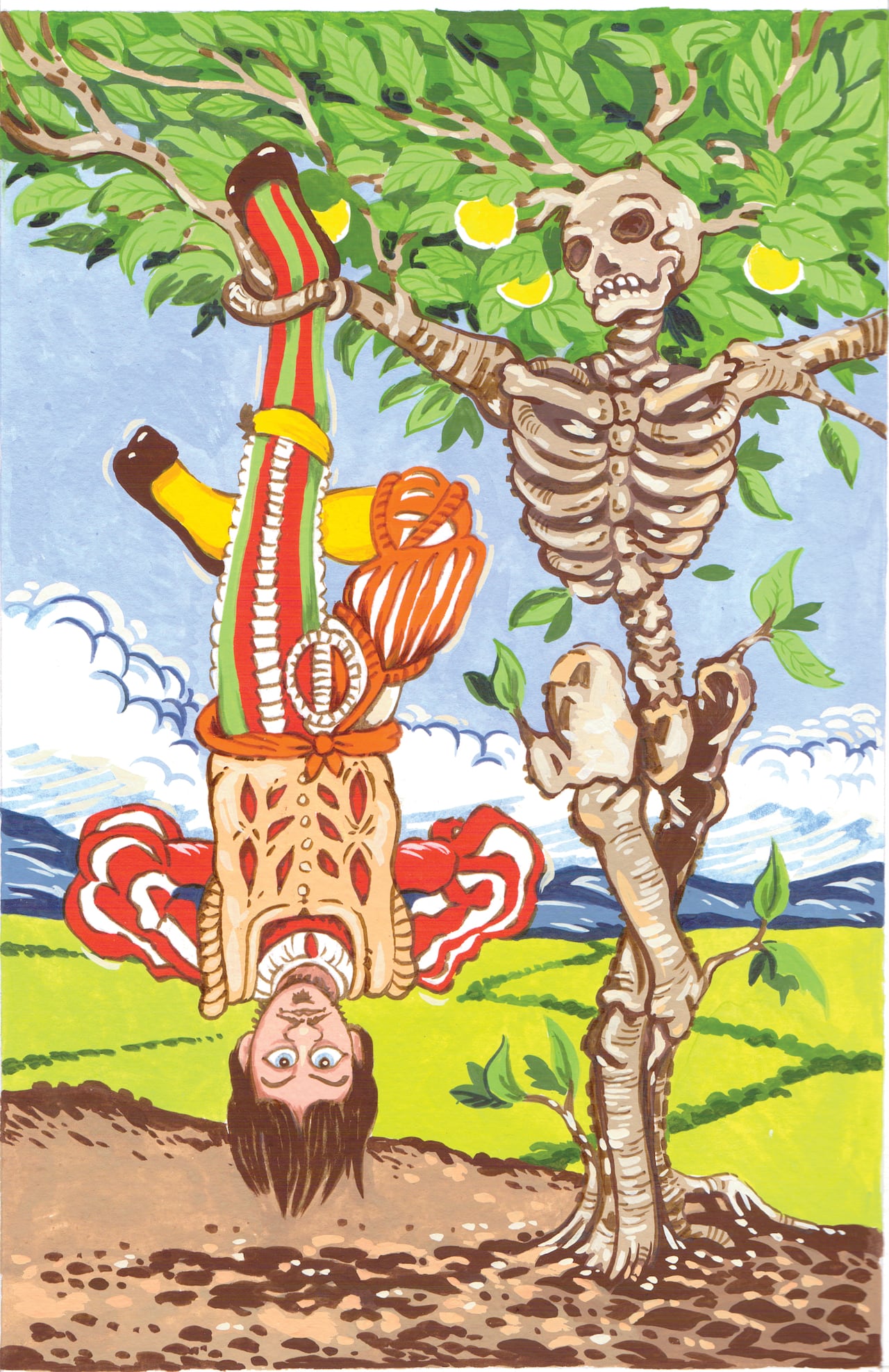 Carta de 'El Colgado' en el tarot