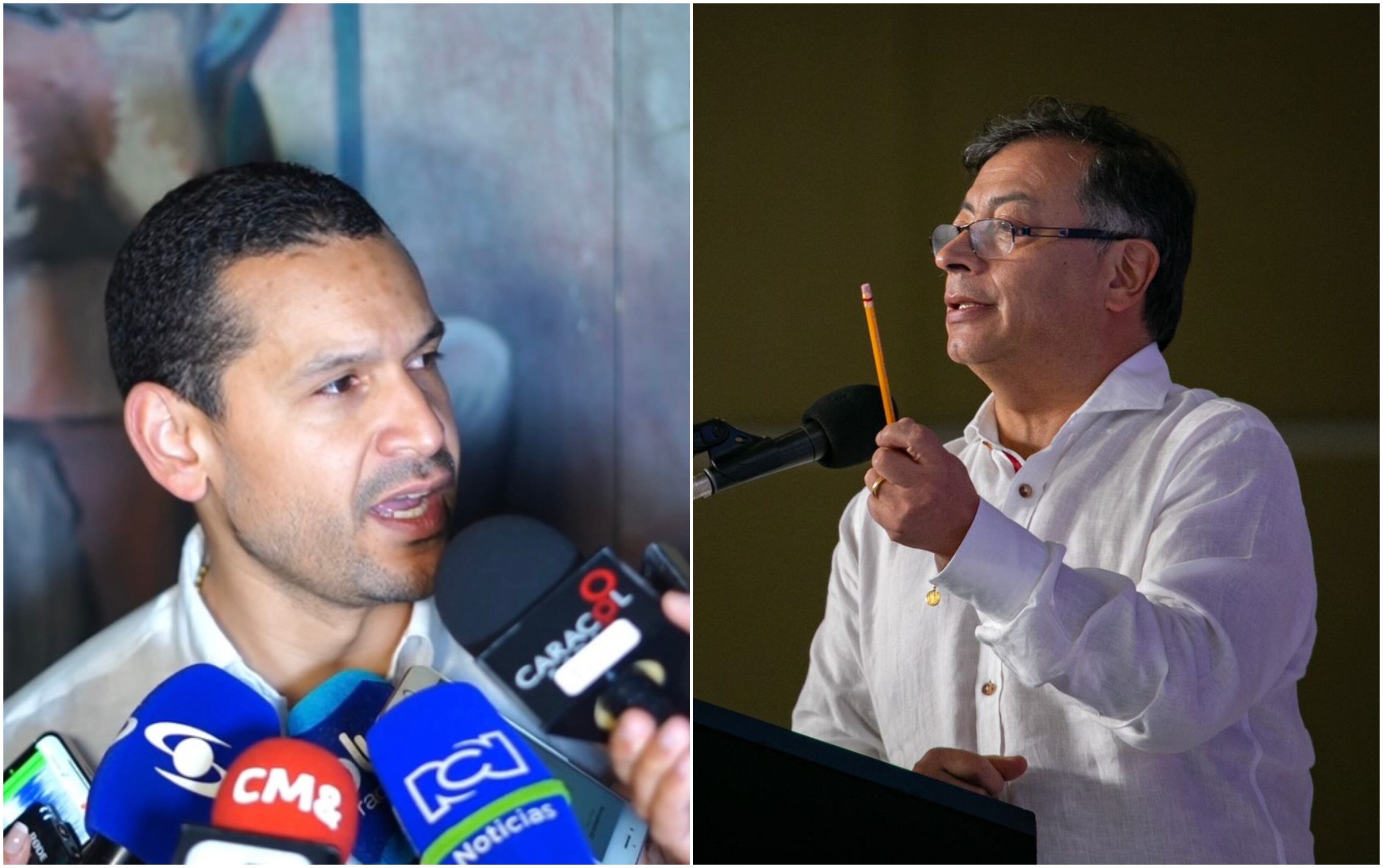 Daniel Palacios y el presidente Gustavo Petro