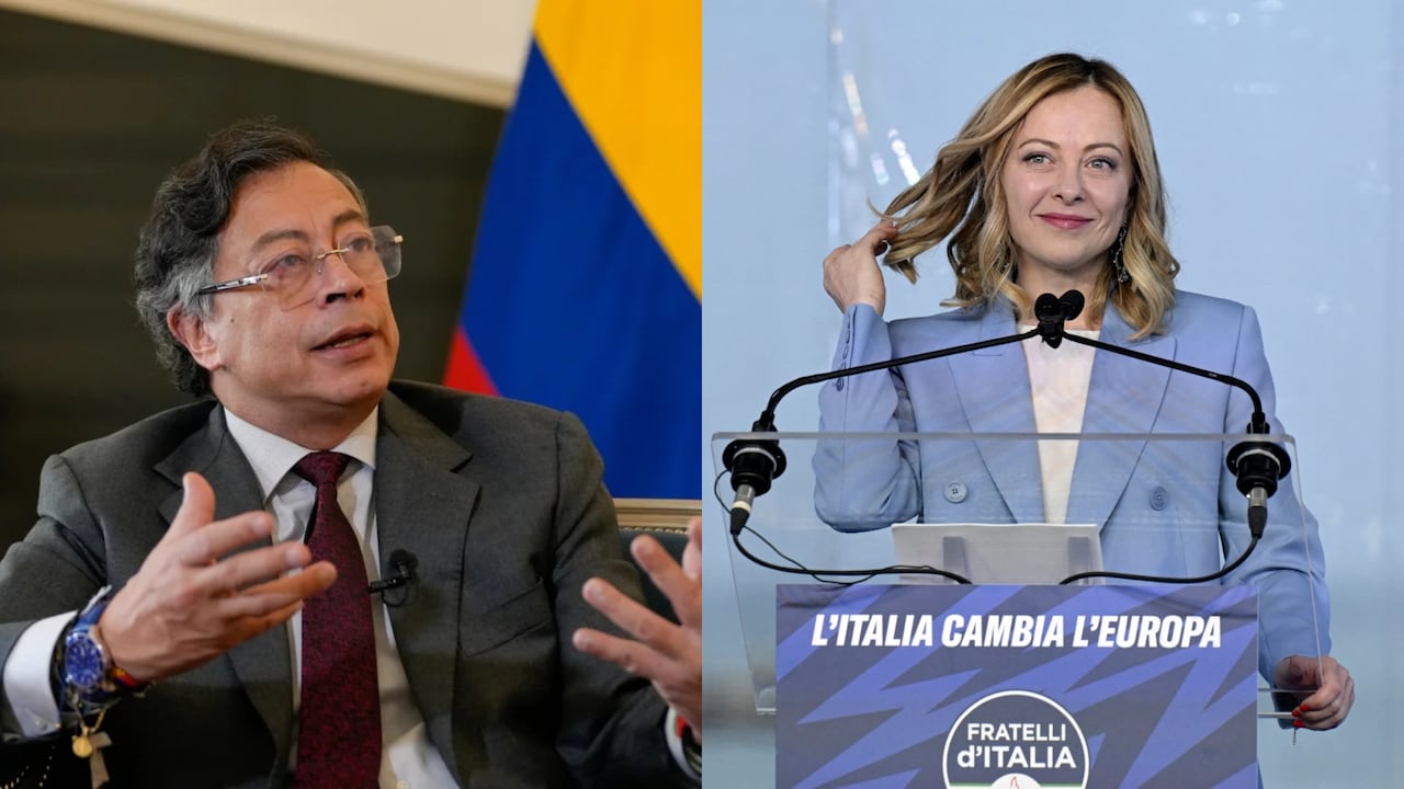 Gustavo Petro y Giorgia Meloni.