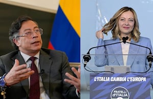 Gustavo Petro y Giorgia Meloni