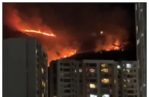 Incendio del cerro Las Tres Cruces en Medellín.