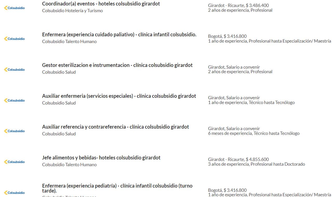Colsubsidio tiene nuevas ofertas de trabajo, revíselas, ingresando al portal de empleos de Semana en: https://www.semana.com/empleos/