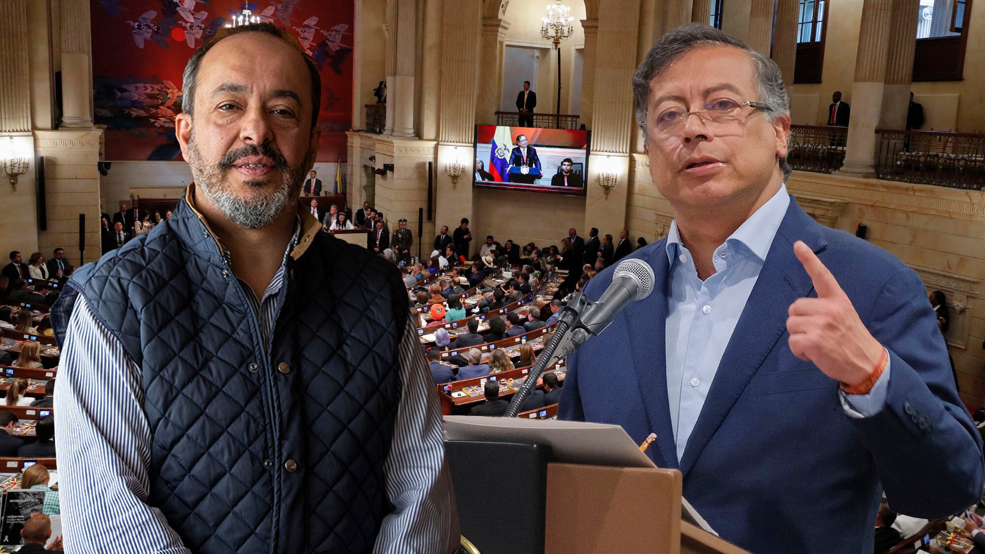 Germán Córdoba y Gustavo Petro.