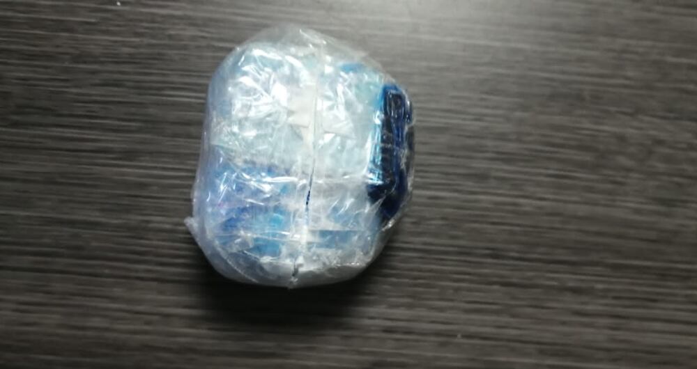 Material que le fue incautado al funcionario y que, supuestamente, correspondería a cocaína.