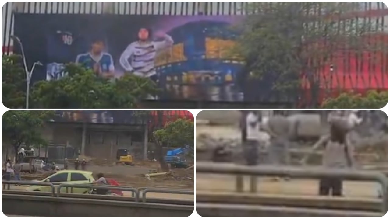 Accidente frente al estadio de Barranquilla.