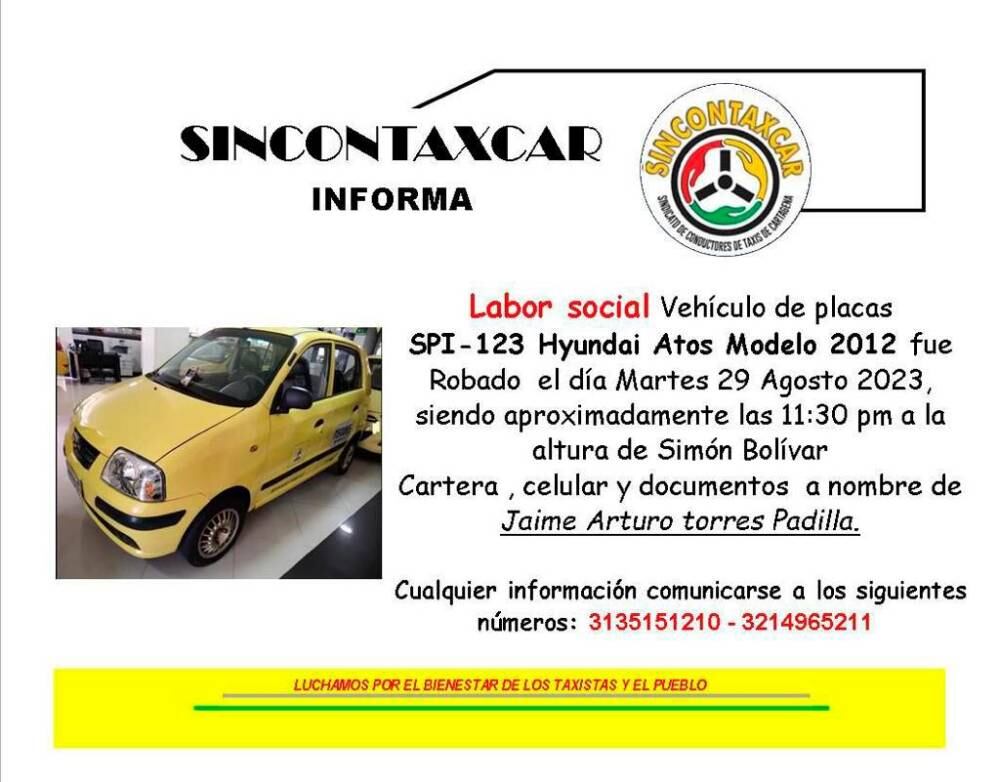 Carro robado en Cartagena