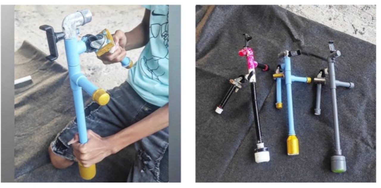 En Oruga, enseñan a utilizar elementos de la vida cotidiana para fabricar trípodes y otros implementos para usar en fotografía.