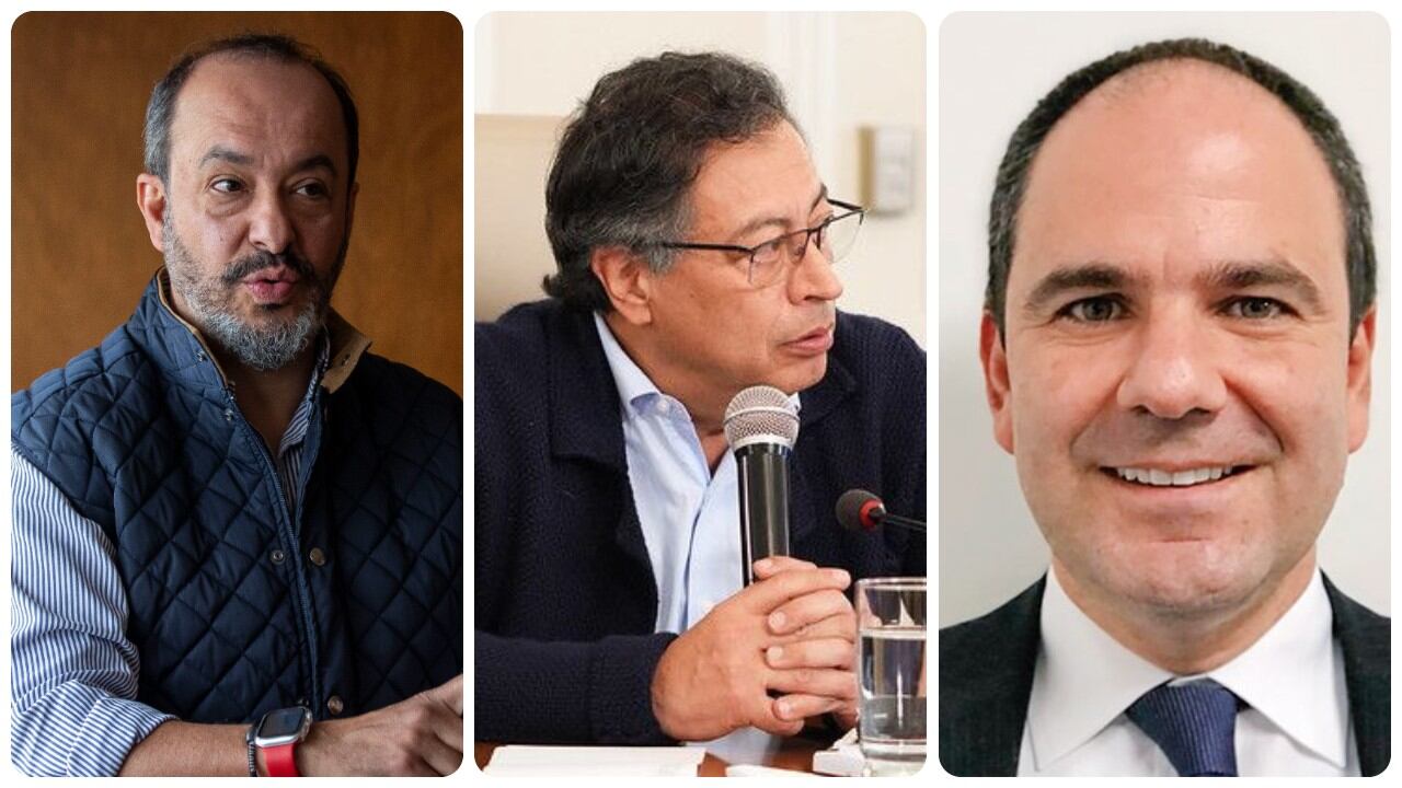 Germán Córdoba, Gustavo Petro y Gabriel Jaime Vallejo.
