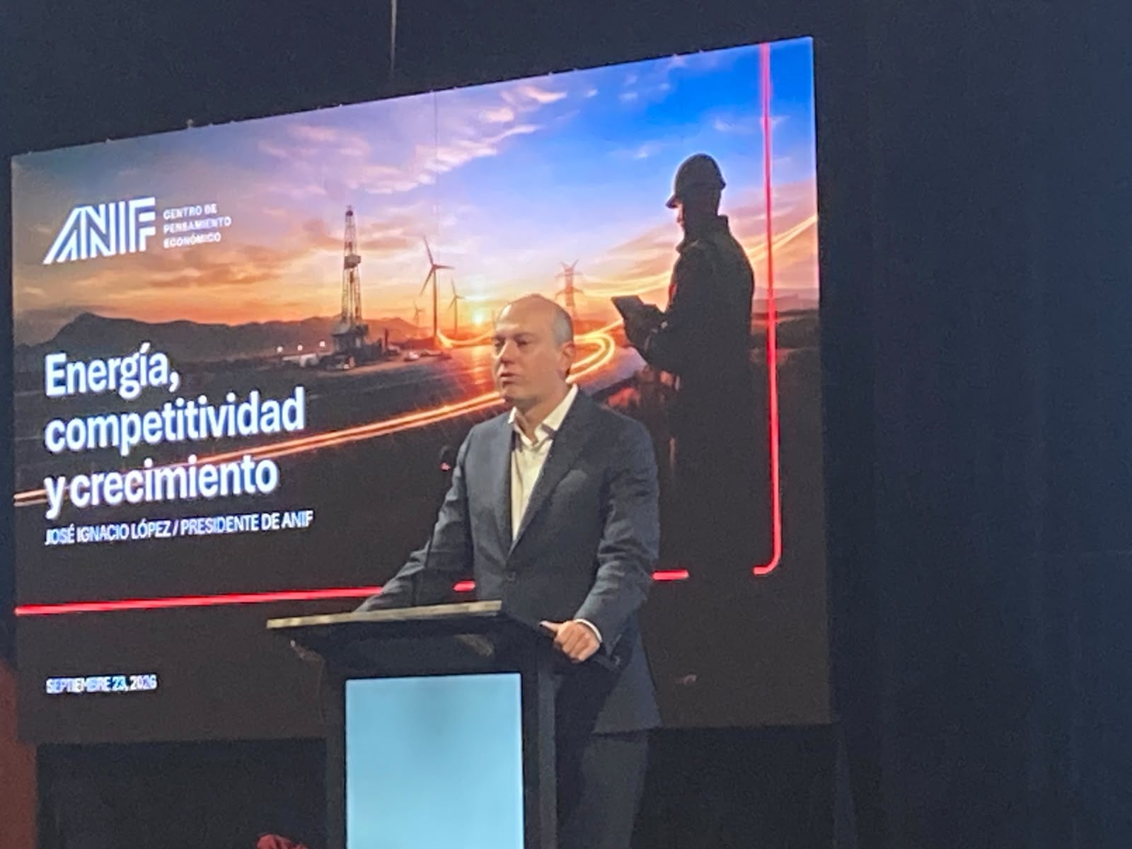 José Ignacio López, presidente de Anif, en el seminario de Energía para crecer, en alianza con Cree