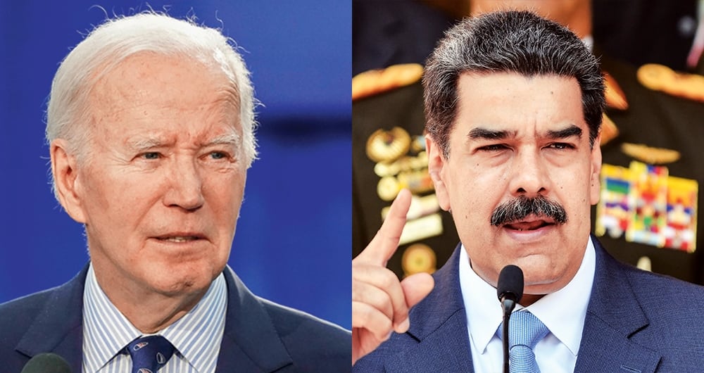 Joe Biden y Nicolás Maduro.