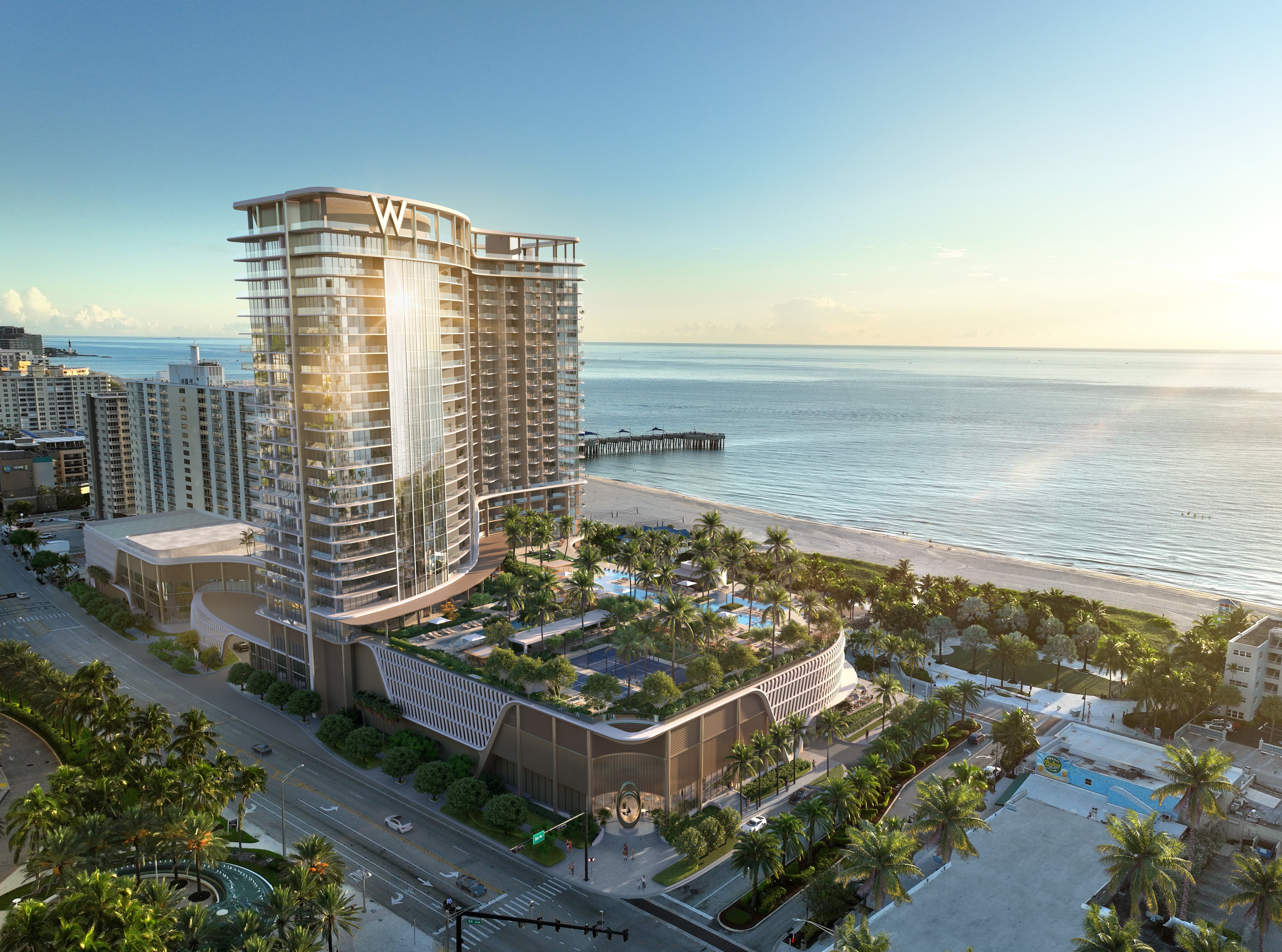 Para maximizar la flexibilidad, W Pompano Beach Hotel & Residences ofrece dos productos distintos, que incluyen condominios tradicionales y suites tipo condohotel.