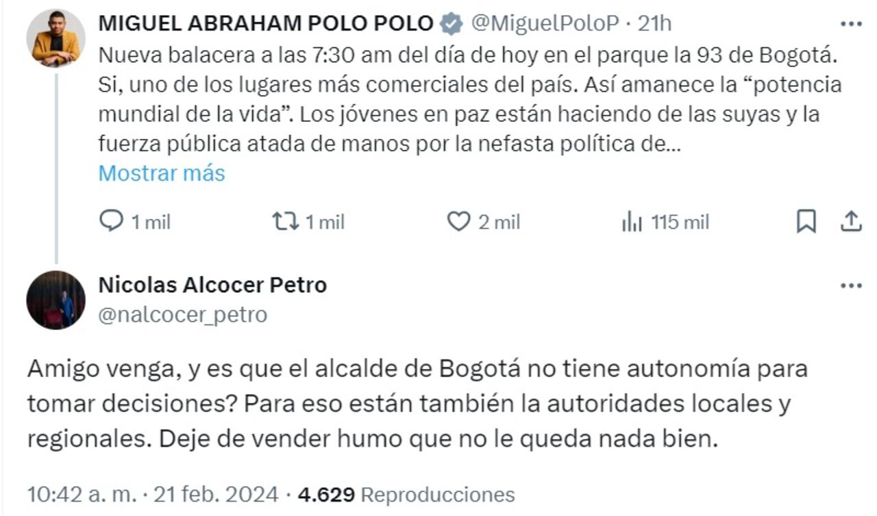 El rifirrafe entre Polo Polo y el hijo de Petro generó todo tipo de comentarios a favor y en contra de lo expuesto por los dos personajes.