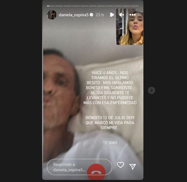 Daniela Ospina recordó la última llamada que tuvo con su padre