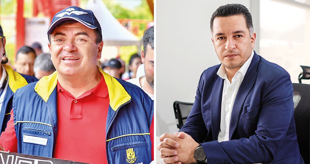   Olmedo López (izquierda), exdirector de la UNGRD, habría recibido órdenes de un nivel superior para pagar los sobornos a los congresistas, señaló Sneyder Pinilla, exsubdirector de esa entidad. Mientras tanto, el secretario de Transparencia, Andrés Idárraga, salió de su cargo el viernes en la noche.