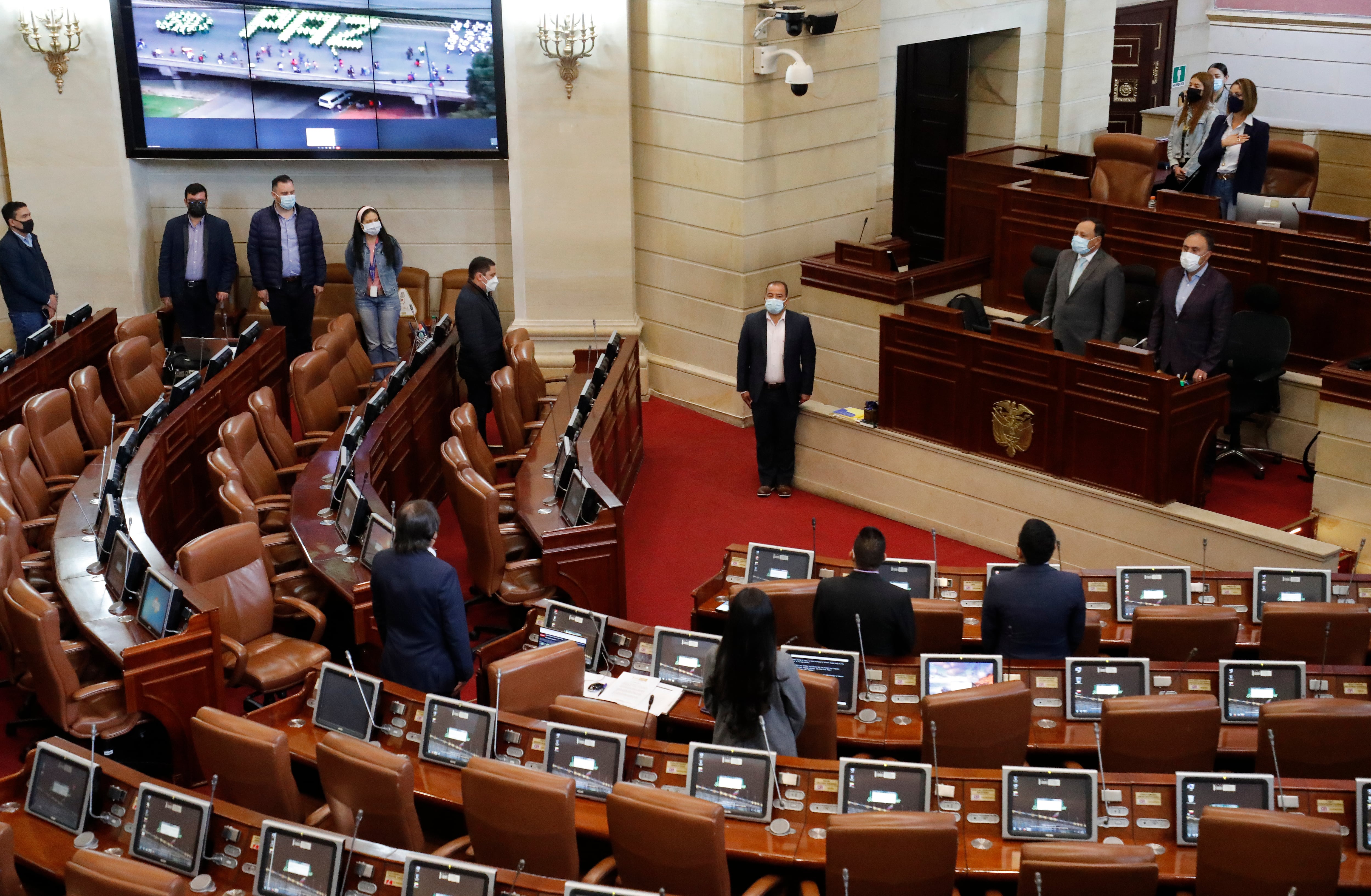 Panoramica votacion de la moción de censura en contra de la ministra MinTic Karen Abudinen en la Cámara de Representantes.
Bogota sep 10 del 2021
Foto Guillermo Torres Reina / Semana