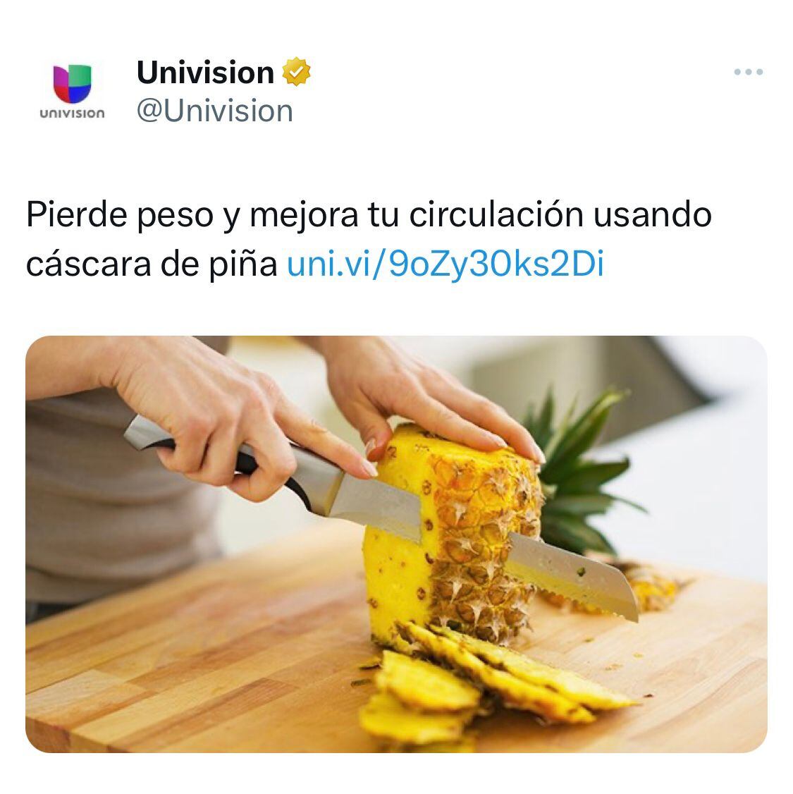 El artículo de Univisión