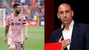 Lionel Messi y Luis Rubiales compartieron terreno de juego en el 2007