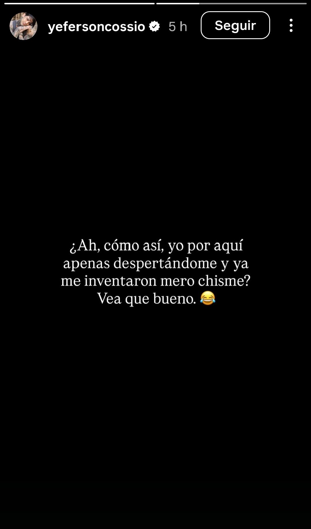 Respuesta de Yeferson Cossio.