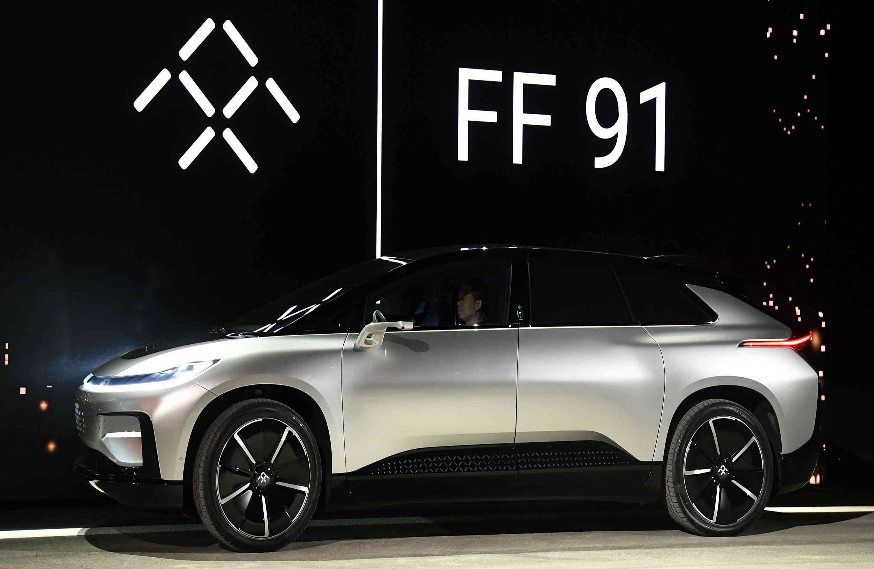 El FF91 es un auto autónomo que promete hacerle competencia al Tesla. Foto de AFP