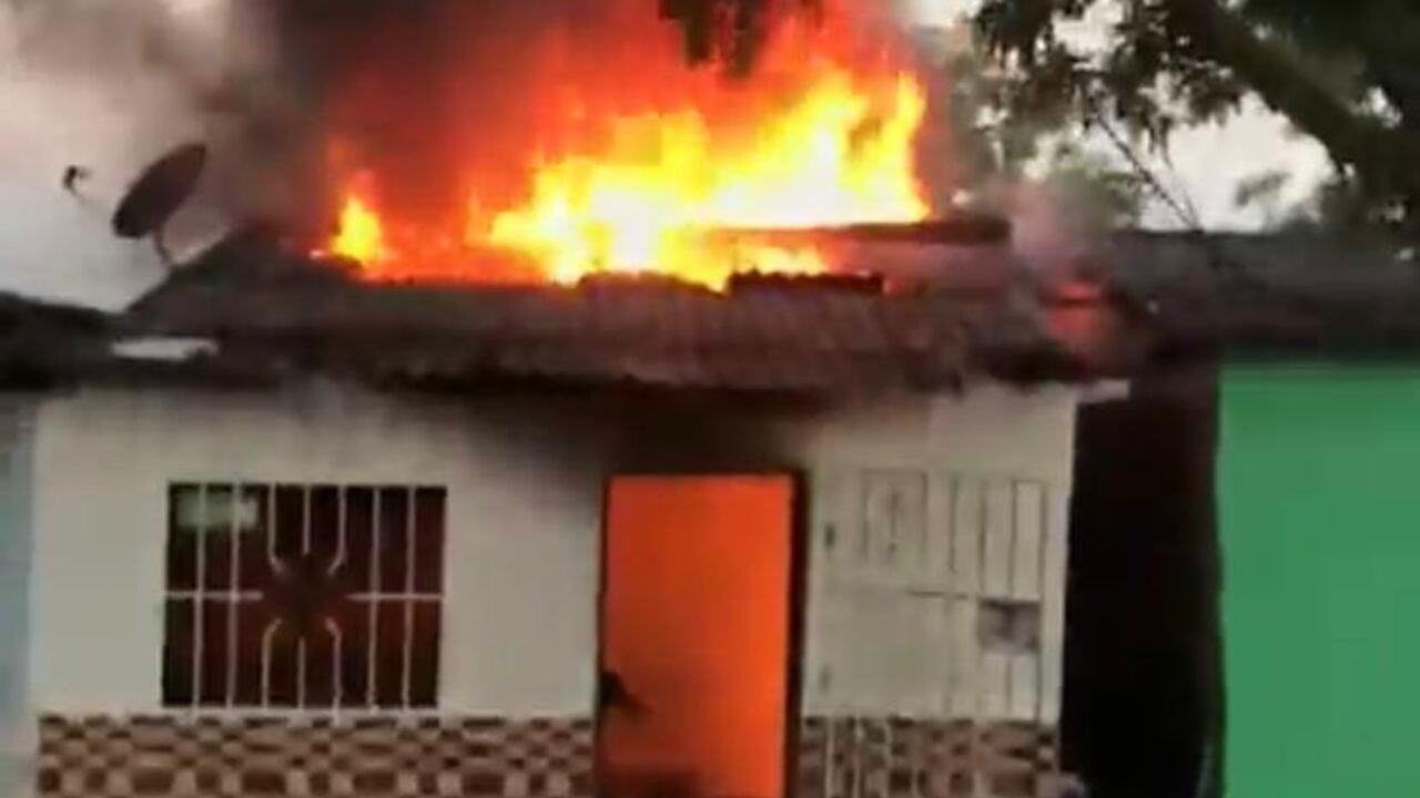 Incendio en una vivienda.