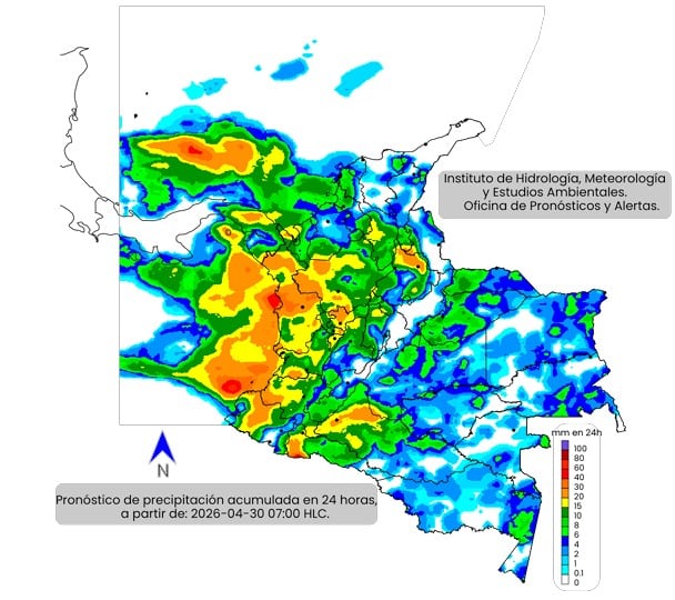 Pronóstico del tiempo jueves 30 de abril