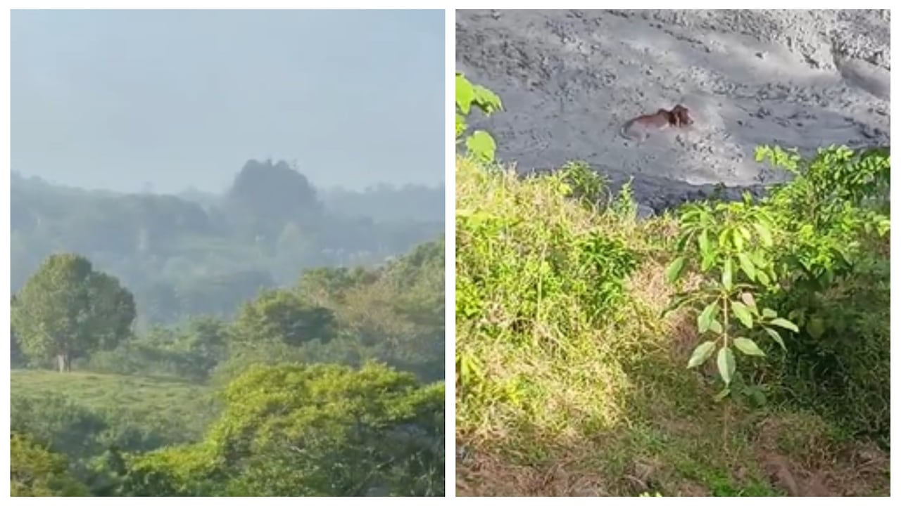 Erupción en el volcán de lodo de San Pedro de Urabá.