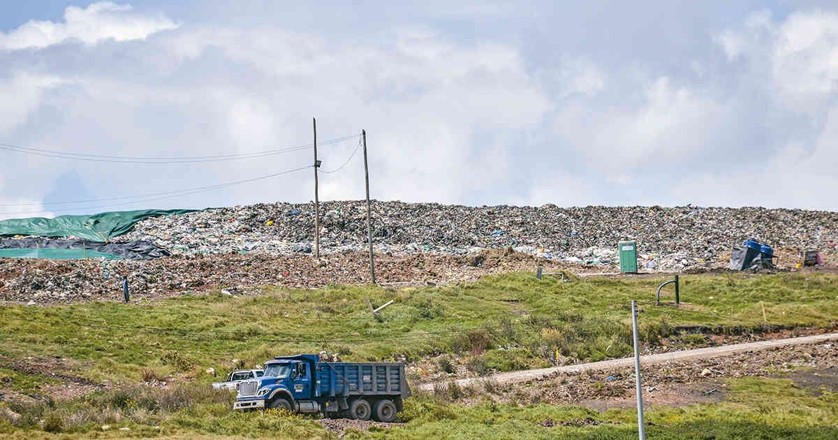 Imagen de referencia de relleno sanitario. 
