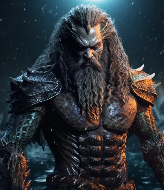 La IA de Midjourney creó una imagen con la versión maligna de Acuaman.