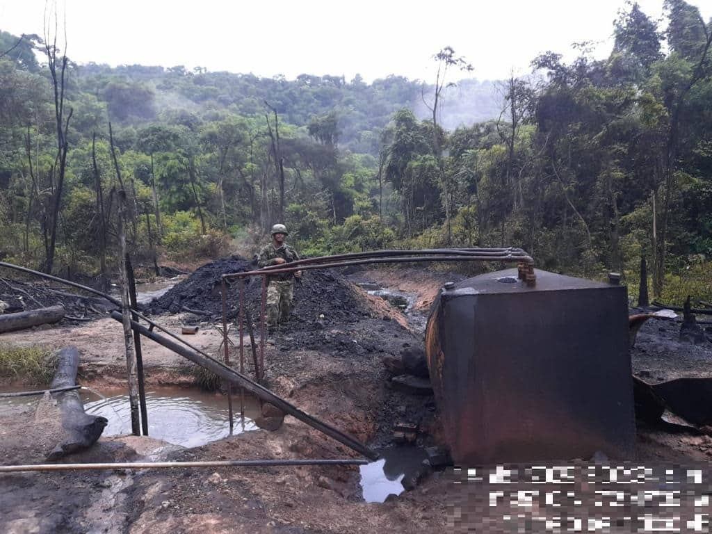 Destruyen refinarías ilícitas del ELN en el Catatumbo