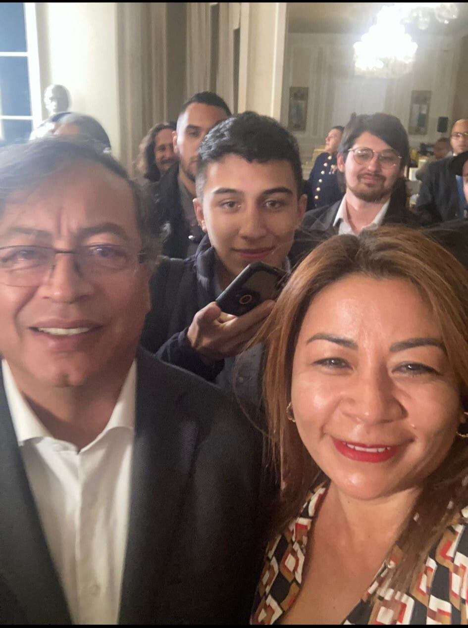 Adriana Manrique y Gustavo Petro.